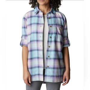 $90 Columbia Womens Holly Hideaway Cotton Flannel Shirt